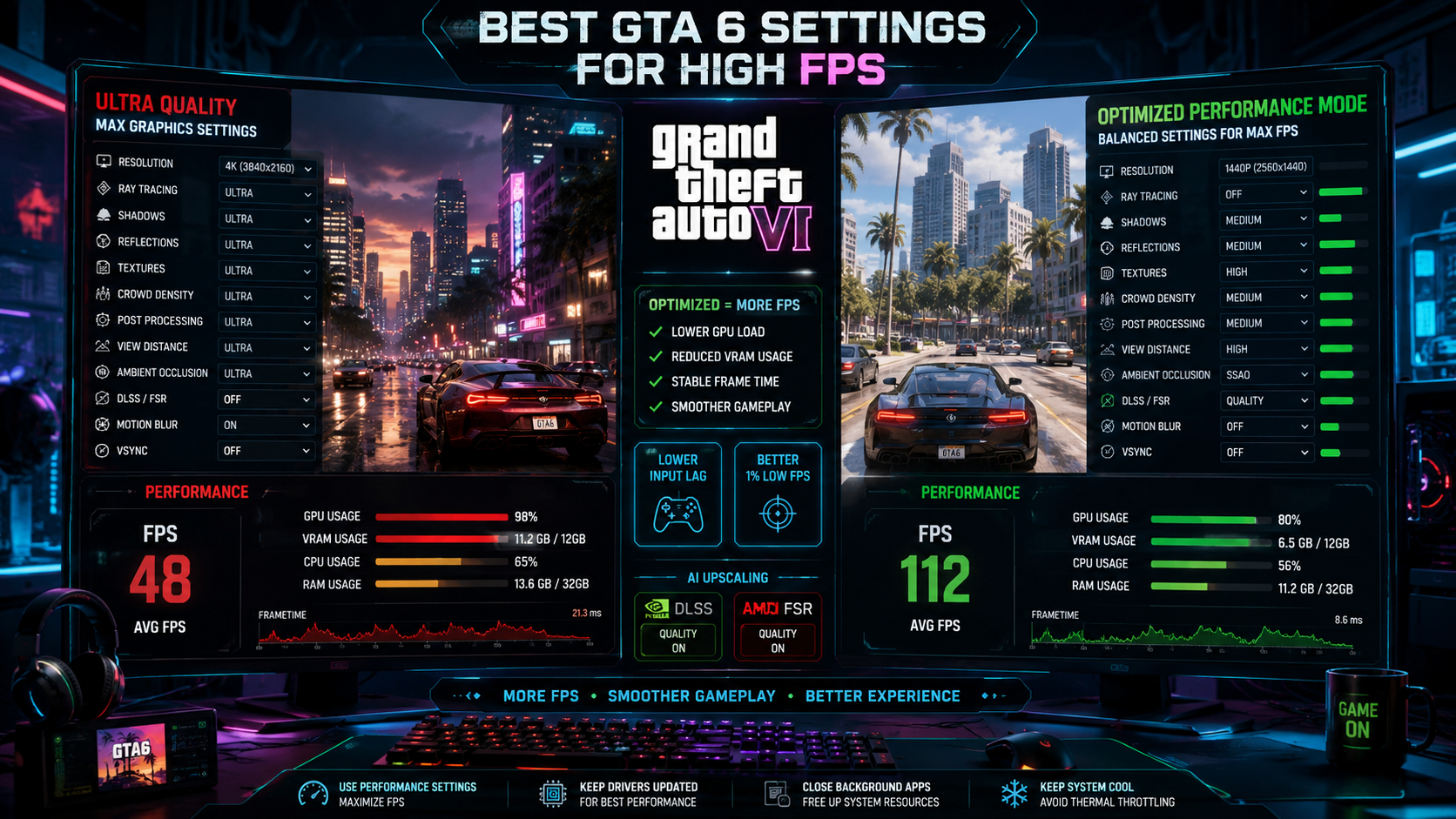 GTA 6 Best Settings for High FPS